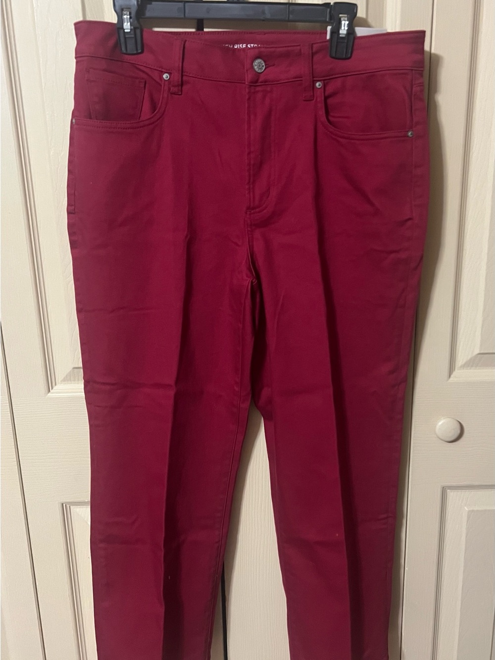Chico's Straight-Leg Jeans in Deep Burgundy